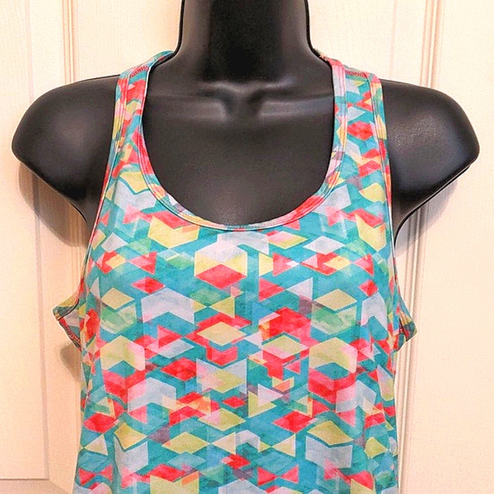 Karma Racerback Tank Top with Ruched Sides - Picture 2 of 7